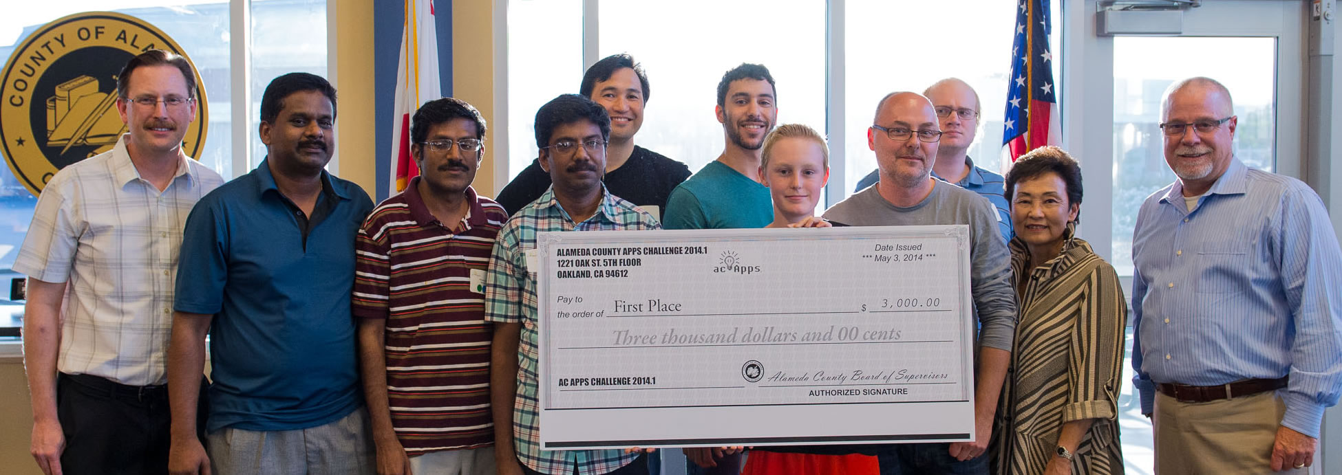 Photo of previous hackathon winners.