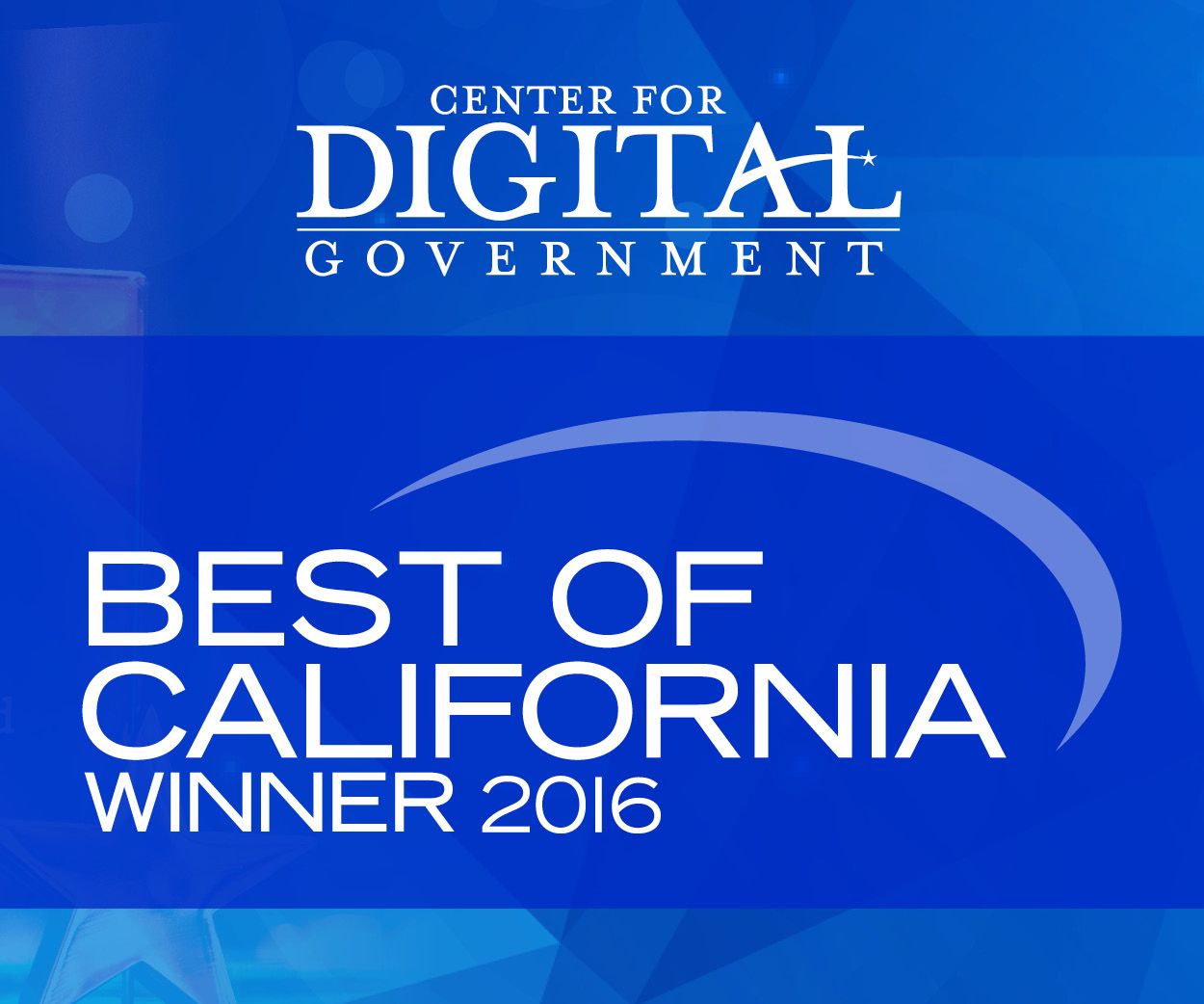 Center for Digital Government Best of California Winner 2016