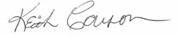 Signature of Supervisor Keith Carson