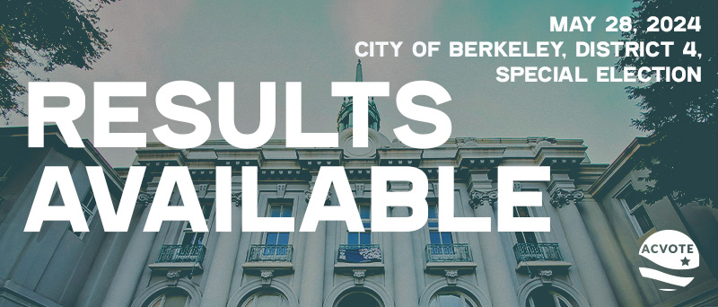 May 28, 2024, City of Berkeley, District 4 Special Election Results