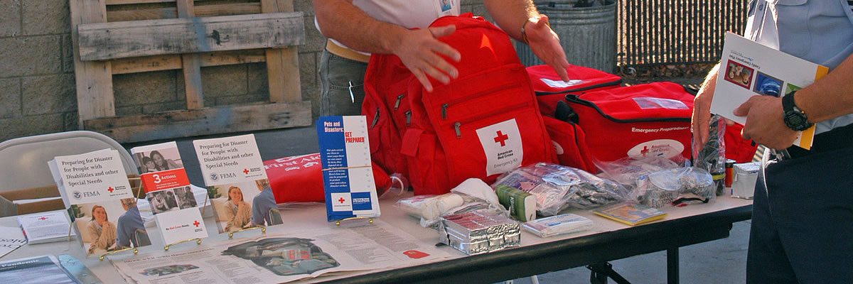 Photograph of an emergency preparedness informational materials.