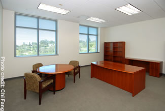 Photo of an office at the Juvenile Jusctice Facility