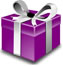 image of hot pink gift box with ribbon