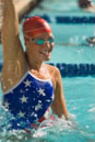 woman in swimming pool
