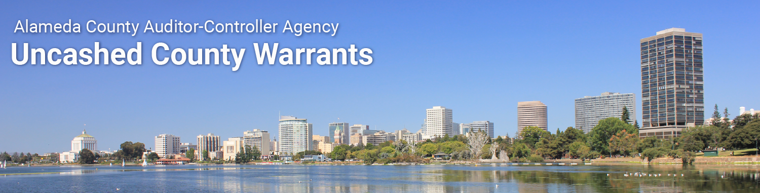 Auditor-Controller Agency Uncashed Warrants