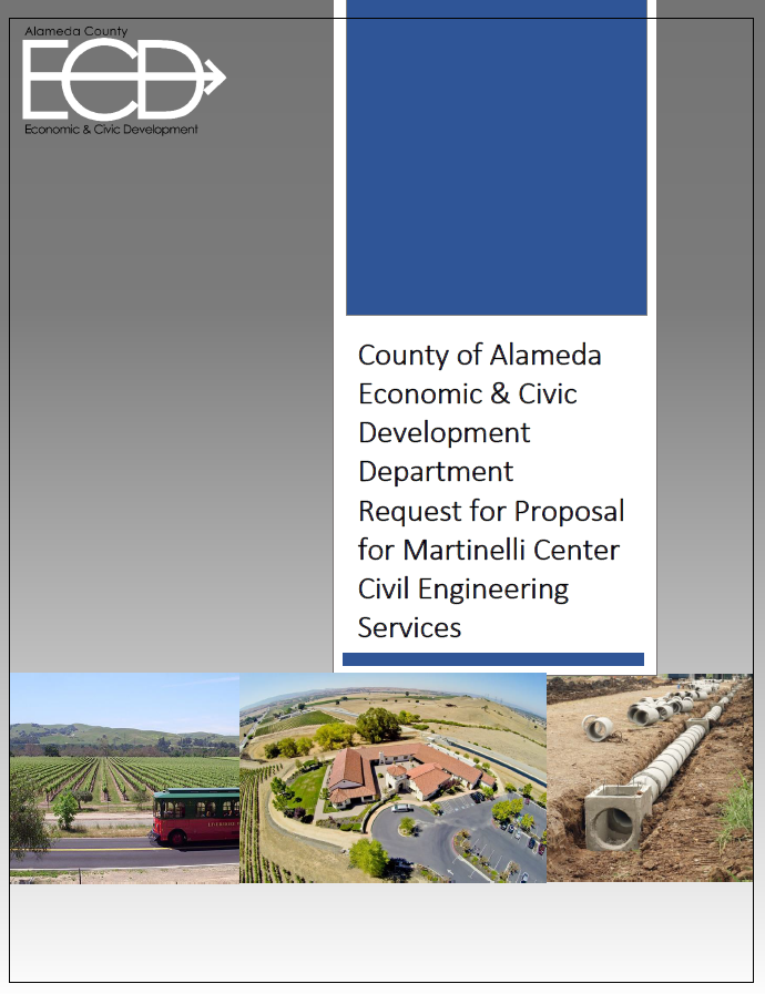 Cover of County Alameda RFP for