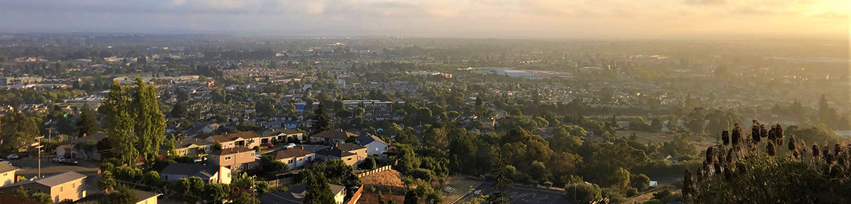 a bird's eye view of an Alameda County community