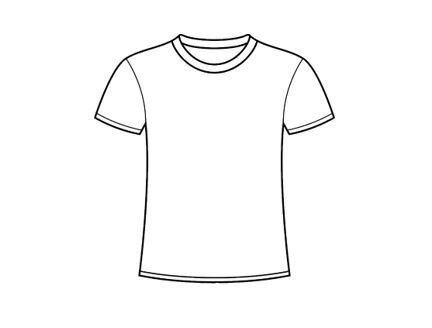 line drawing of t-shirt