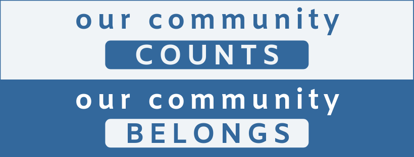 our community counts, our community belongs