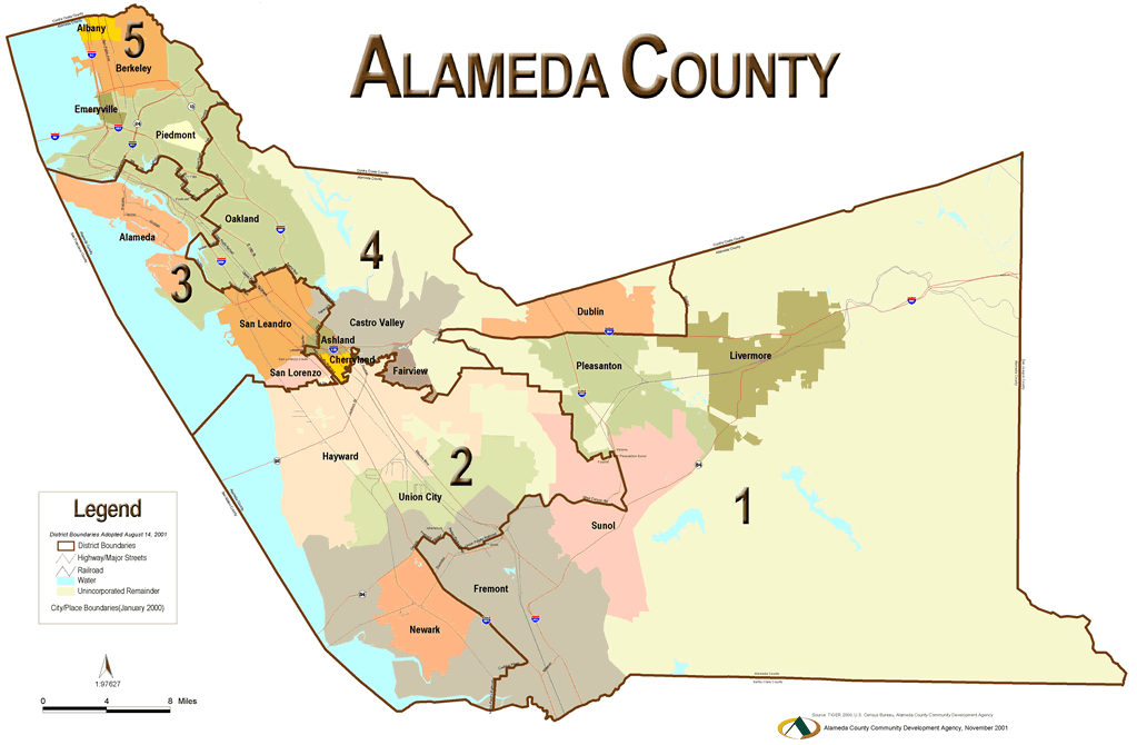 map of alameda county california County Map map of alameda county california