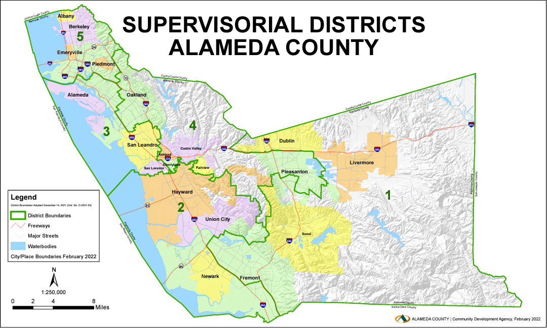 Map of Alameda County 