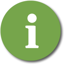 Icon representing the letter i representing information.