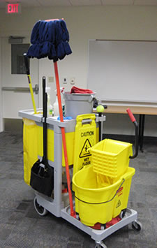 Photo of cleaning cart.