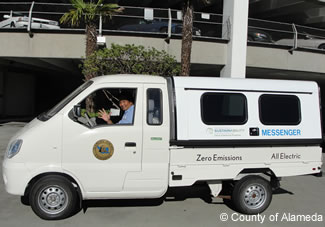 County all-electric messenger van